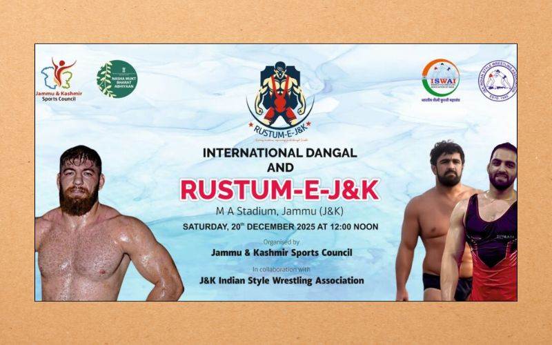 جموں وکشمیرمیں پہلا بین الاقوامی دنگل، "رستم جموں و کشمیر" ٹائٹل چیمپئن شپ